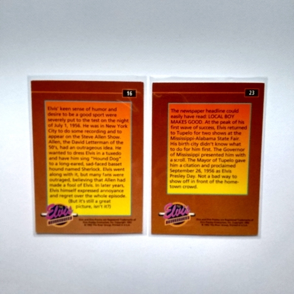 Elvis Presley Vintage Trading Cards 1992 (7) - Picture 2 of 6